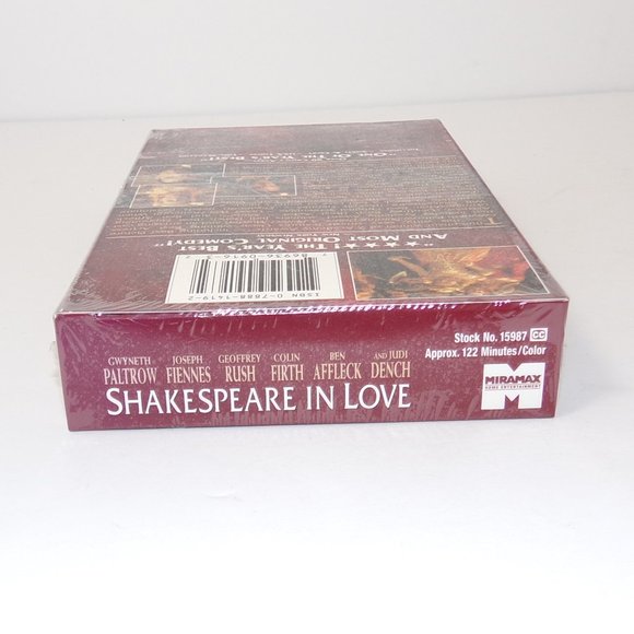 SHAKESPEARE IN LOVE - Gwenyth Paltrow / Joseph Fiennes - VHS Video Tape - SEALED - Picture 5 of 8